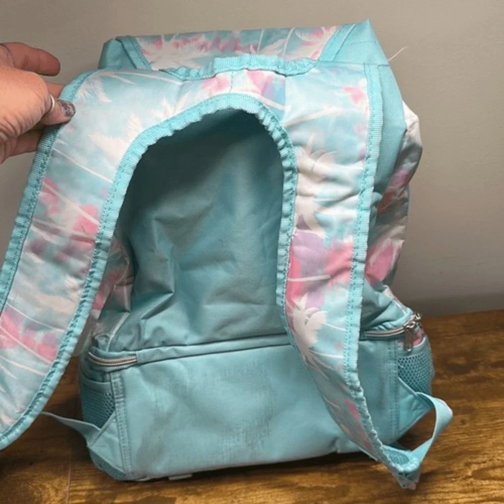 Tommy Bahama Kids Backpack Tropical Palm Tree Print with Insulated Cooler Blue